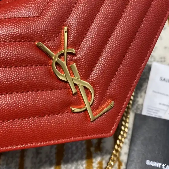 Repzbay REP MATELASSÉ CHAIN CASSANDRE WALLET YSL 0507